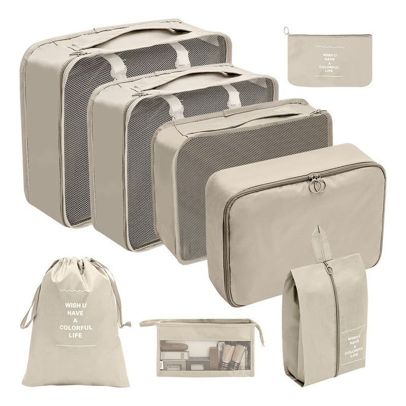 Set Organizador De Viaje 8 Piezas Para Valija Bolsos Ropa