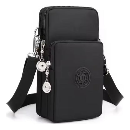 Morral Bandolera Unisex Pequeña Para Celular Varios Colores Negro