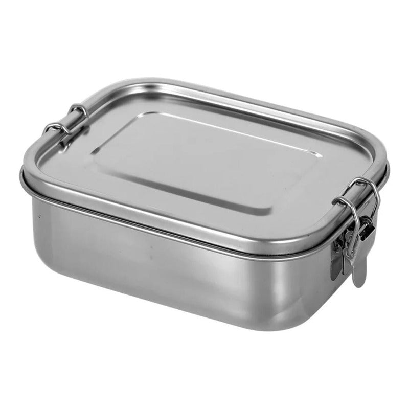 Vianda De Acero Inoxidable Set X3 Unid Recipiente Hermético Plateado