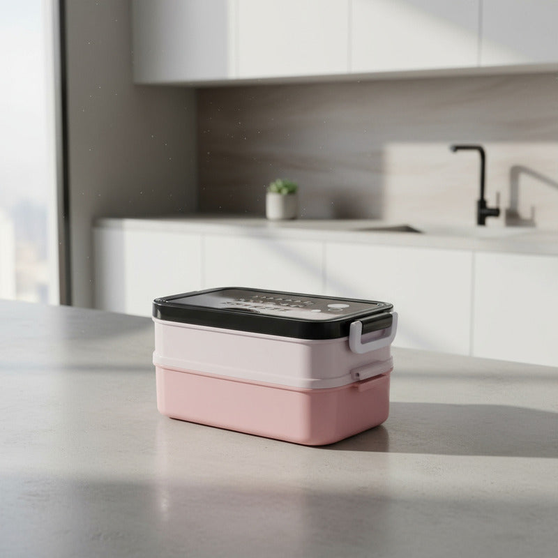 Vianda De Acero Inoxidable 2 Capas Hermética Alimentos