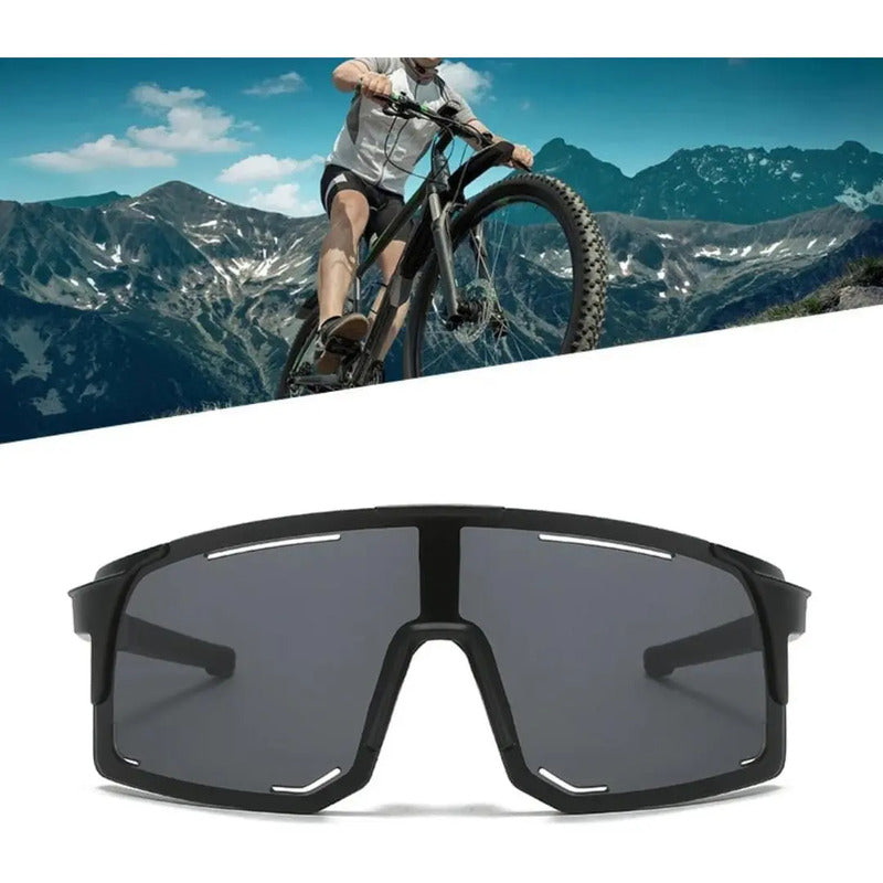 Lentes De Ciclismo Deporte Polarizados Protección Uv Unisex  Negro