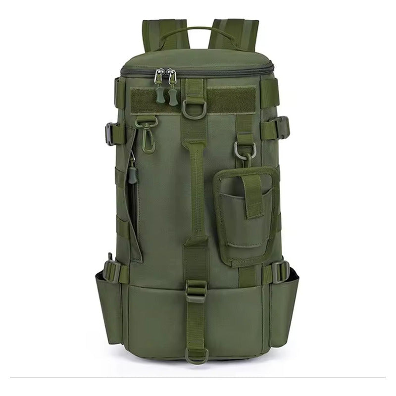 Mochila Para Pesca Camping Multifunción Impermeable Grande Verde Liso