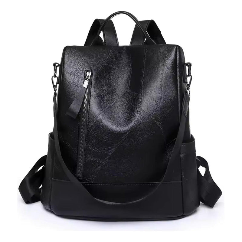 Mochila Mujer Eco Cuero Antirrobo Grande Moda Casual Urbana