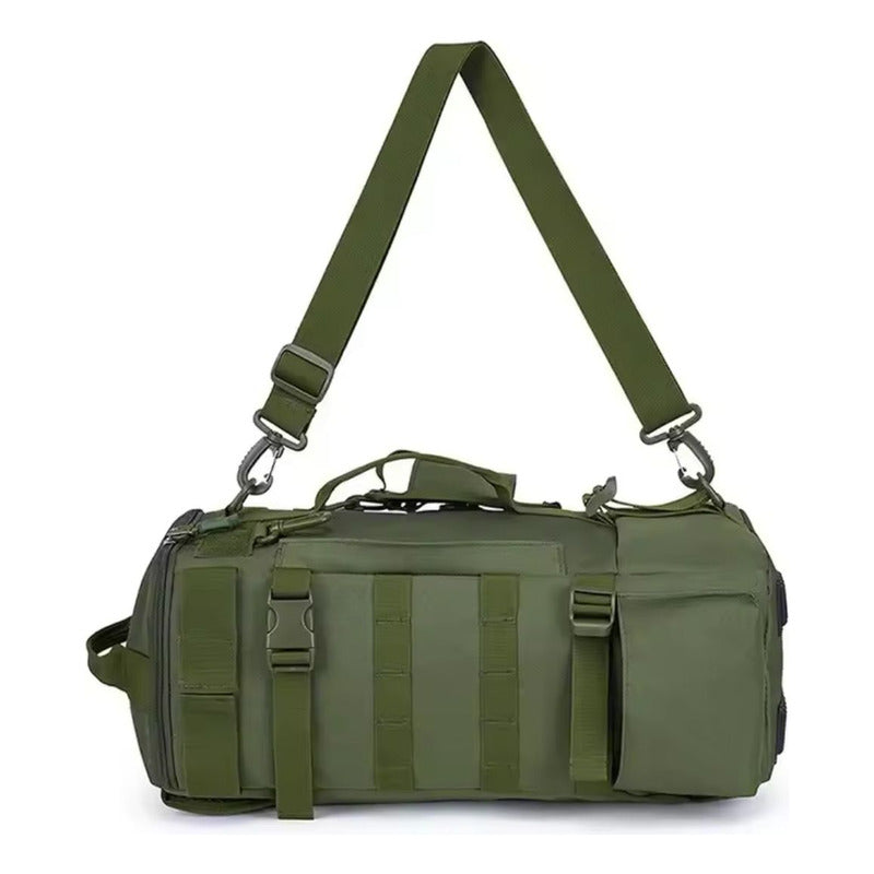 Mochila Para Pesca Camping Multifunción Impermeable Grande Verde Liso