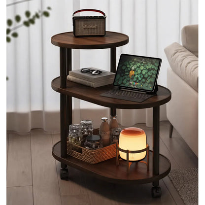Mesa Auxiliar De Madera Con Ruedas Carrito De Bar Moderno