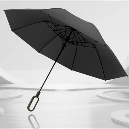 Paraguas De Lluvia Resistente Al Viento Con Gancho Portátil