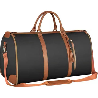 Bolso De Mano Para Viaje Plegable Equipaje Traje De Cuero Pu
