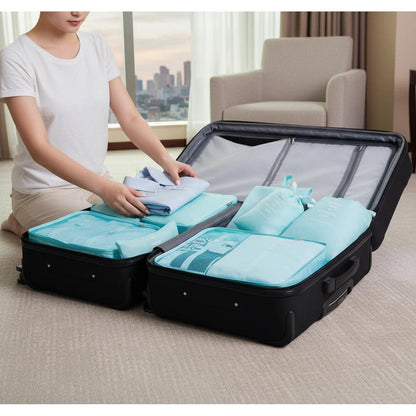 Set Organizador De Viaje 8 Piezas Para Valija Bolsos Ropa