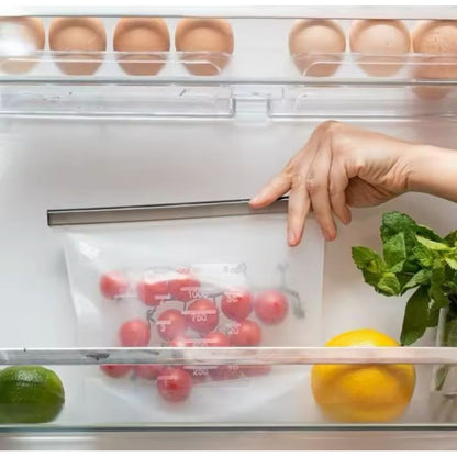 Bolsas De Silicona X4 Conserva Alimentos Reutilizable 500ml