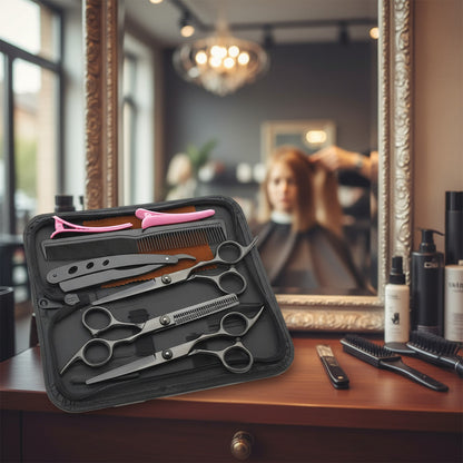 Tijeras De Peluqueria Profesional Set X3 Con Estuche