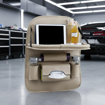 Organizador Para Auto De Cuero Sintético Con Bolsillos