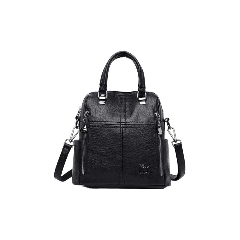 Mochila Cuerina Dama Bolso De Hombro Mujer Multifunción C4