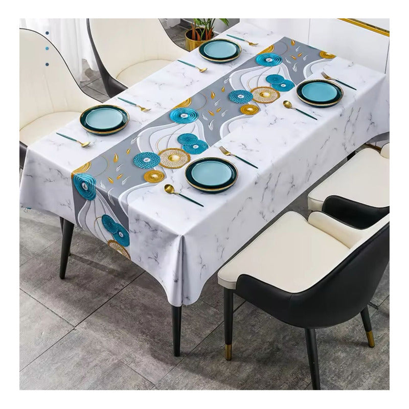 Mantel Para Comedor Impermeable Decorativos Diseño 180x140cm