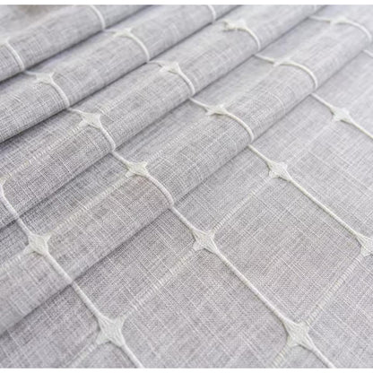 Mantel De Lino Y Algodón Redondo 150cm Nórdico Elegante Moda Gris