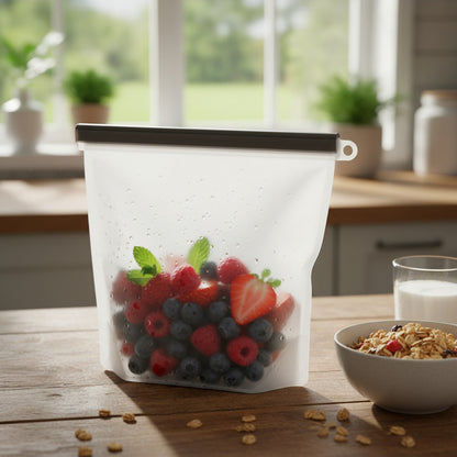 Bolsas De Silicona X2 Conserva Alimentos Reutilizable 1000ml