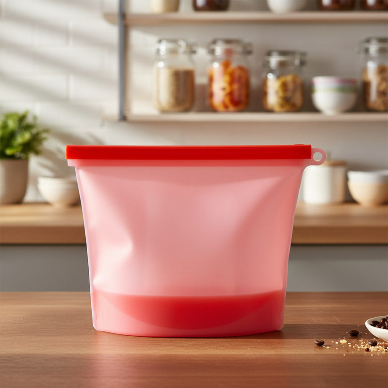 Bolsas De Silicona X4 Conserva Alimentos Reutilizable 500ml