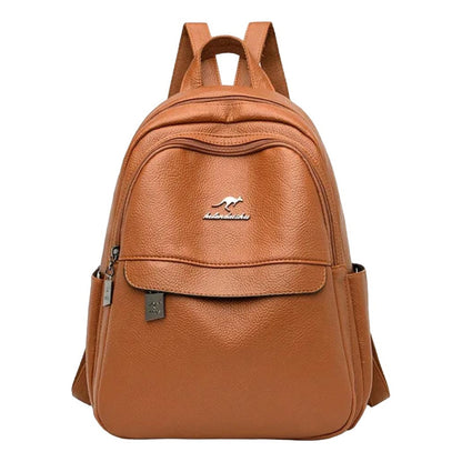 Mochila De Mujer Casual Dama Eco Cuero Cuerina Antirrobo C2