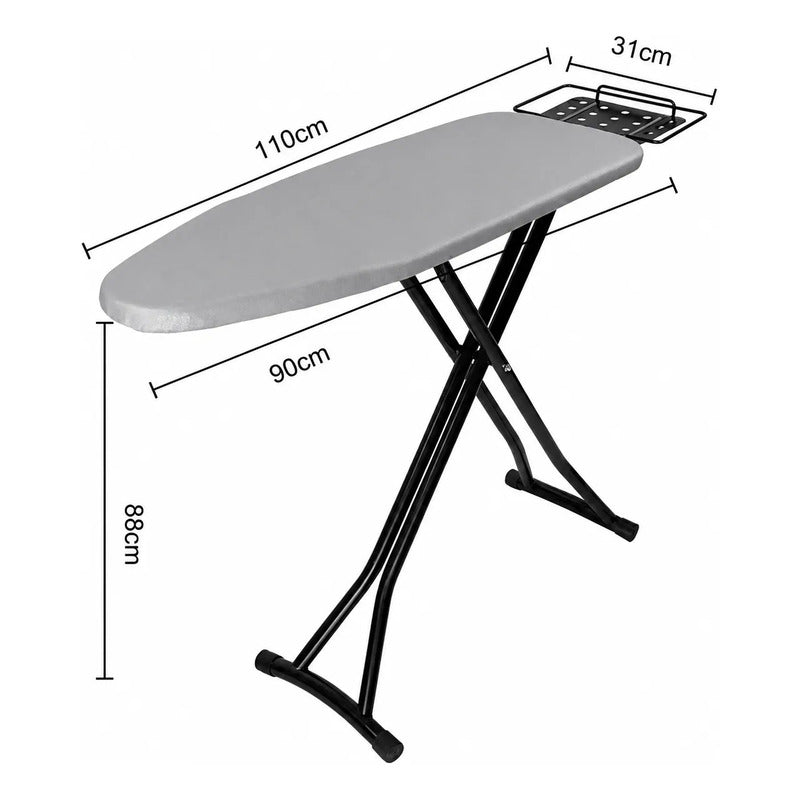 Tabla De Planchar Plegable Acero Resistente Antideslizante Tabla De Planchar Negro