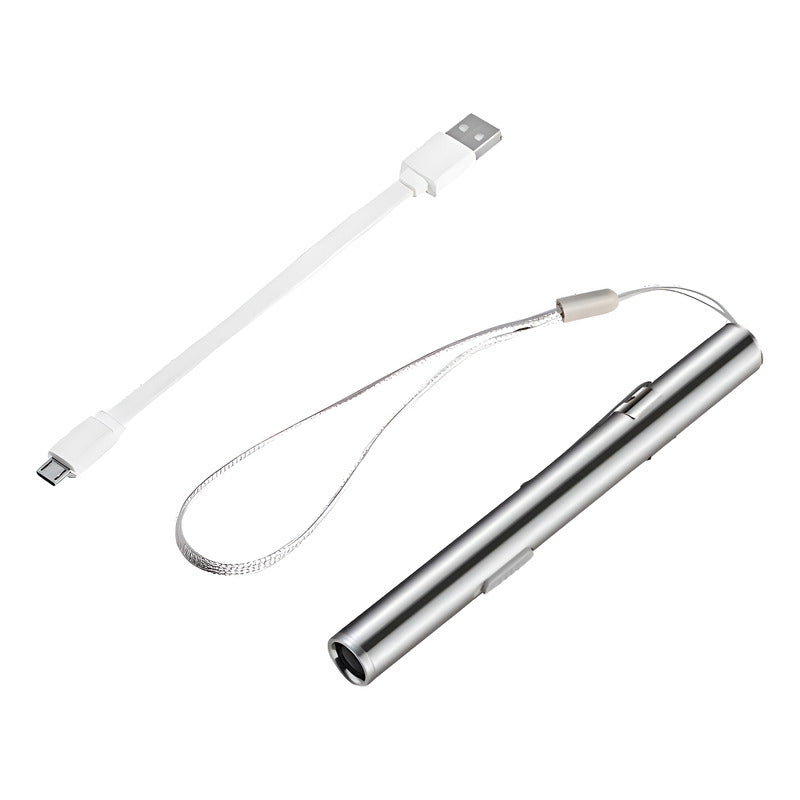 Mini Linterna Led Recargable Usb Táctica Portátil Bolsillo