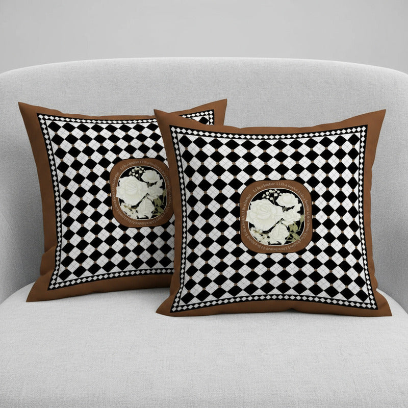 Fundas De Almohadón X2 Decoración Hogar Casa Microfibra Cod2