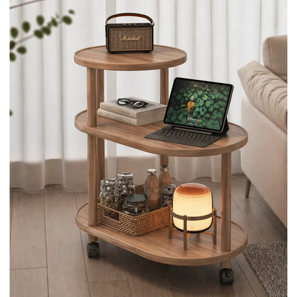 Mesa Auxiliar De Madera Con Ruedas Carrito De Bar Moderno