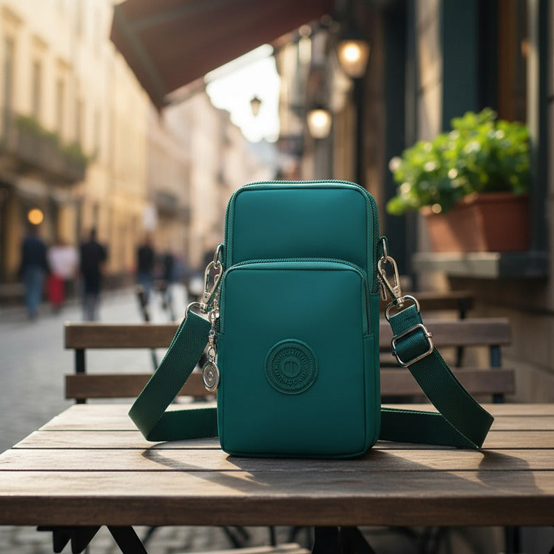 Morral Bandolera Unisex Pequeña Para Celular Varios Colores Verde