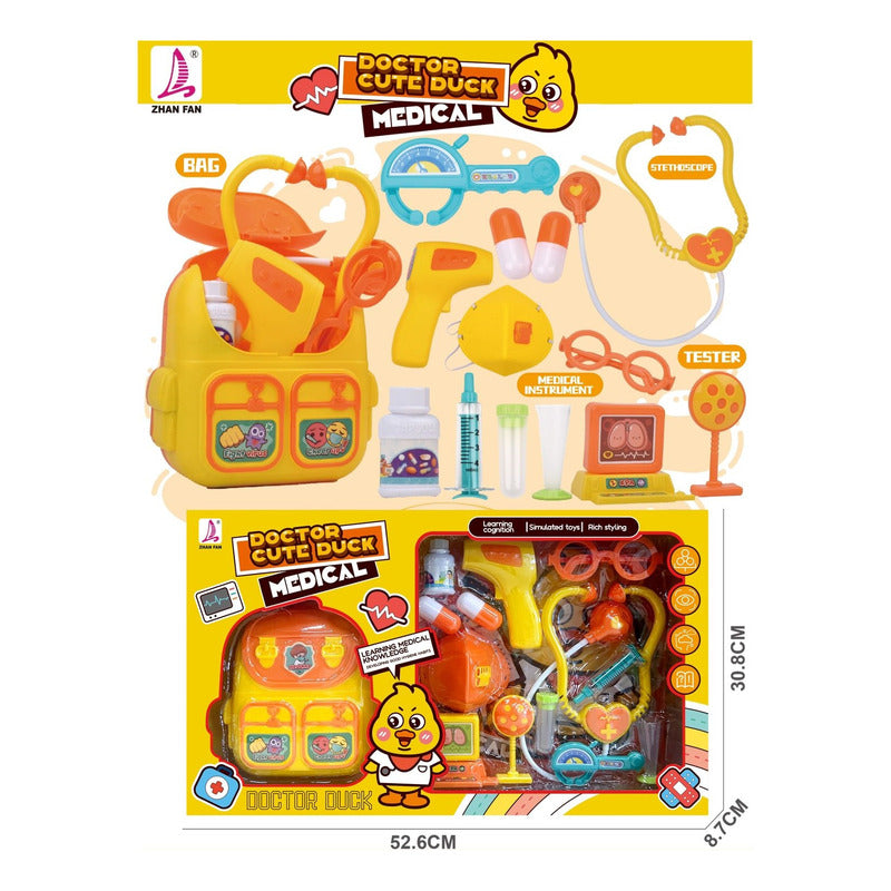 Juguete Set De Valija Doctor Patito Mochila Juego De Roles