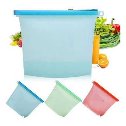 Bolsas De Silicona X2 Conserva Alimentos Reutilizable 1500ml