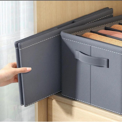 Caja Organizadora Para Ropa 8 Espacios Organizador Ropero Gris