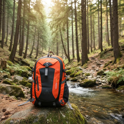 Mochila Deportiva Impermeable Reforzada Camping Trekking 40l Verde Liso
