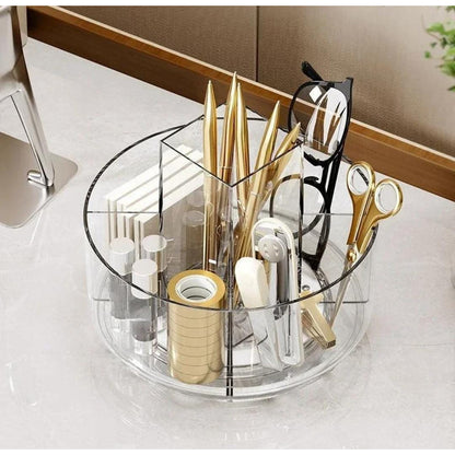 Organizador De Maquillaje Y Cosméticos Giratorio Elegante 1 Transparente