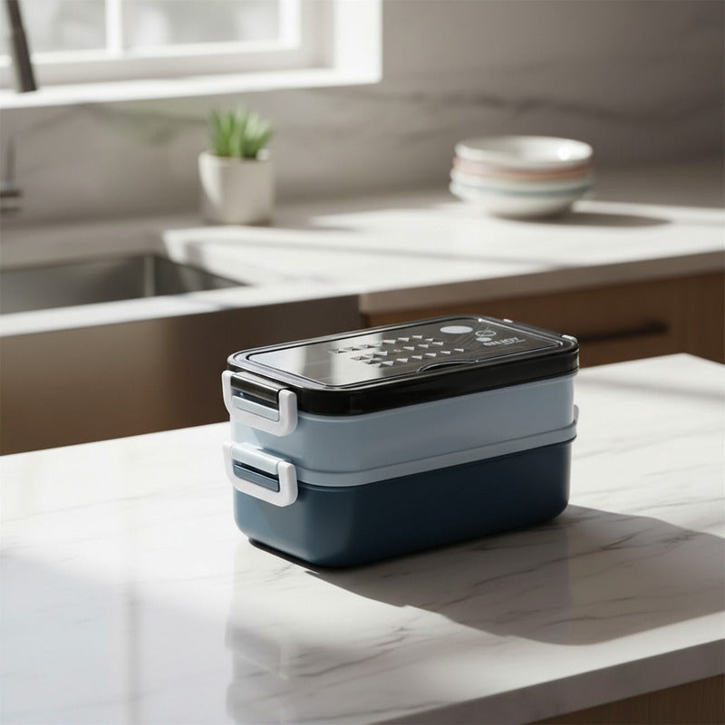 Vianda De Acero Inoxidable 2 Capas Hermética Alimentos