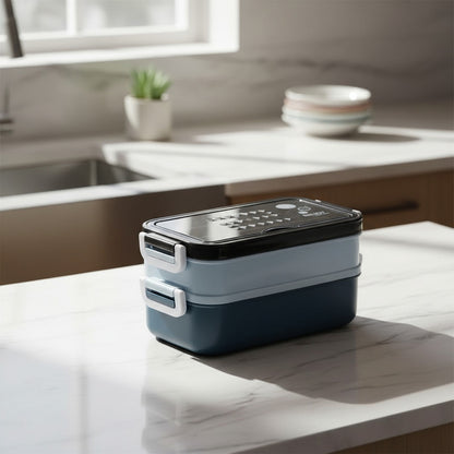 Vianda De Acero Inoxidable 2 Capas Hermética Alimentos