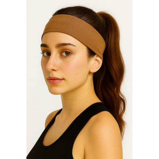 Diadema Deportiva X1 Vincha Para Deporte Elástica Colores Marrón
