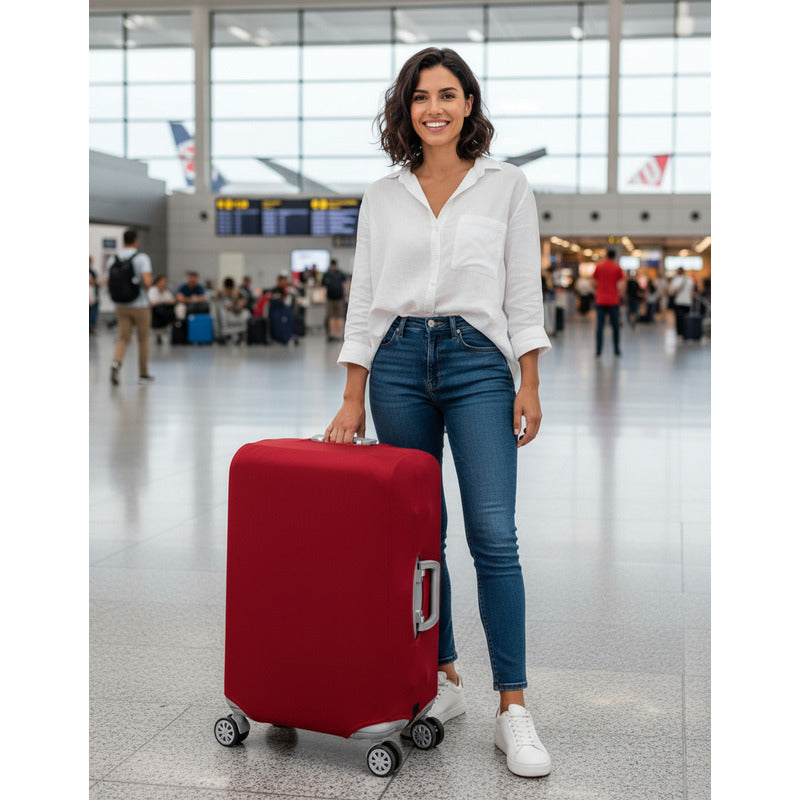 Funda De Valija Maleta Antirrobo Impermeable Tamaño Mediano