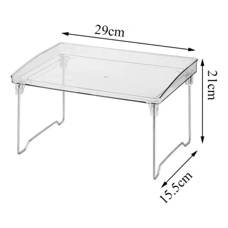 Estante De Acrilico Transparente X2 Cocina Baño Escritorio Transparente