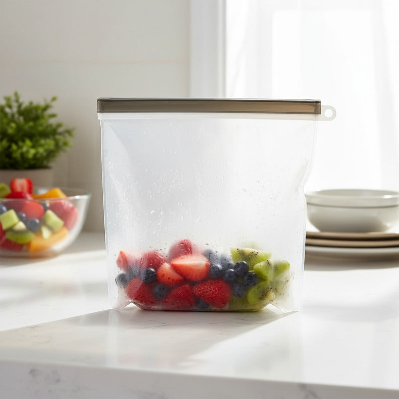 Bolsas De Silicona X2 Conserva Alimentos Reutilizable 1500ml