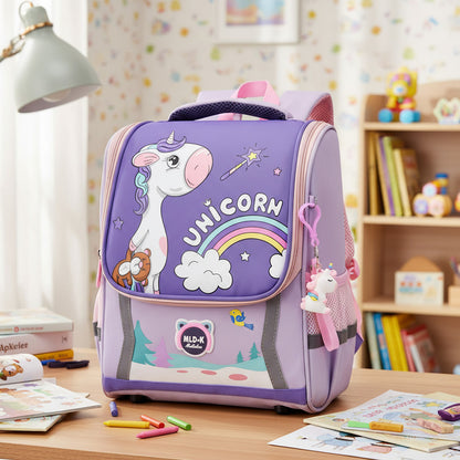 Mochila Escolar Infantil Impermeable Unicornio Dinosaurio
