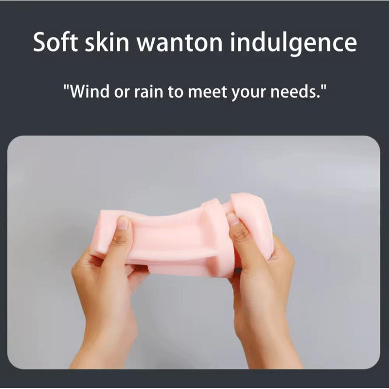 Consolador Masculino Vagina De Silicona Con Vibrador Lavable Blanco
