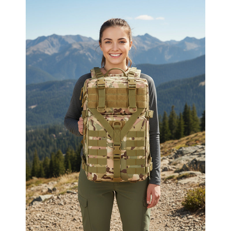 Mochila Táctica De 50 L Militar Impermeable Camping Premium