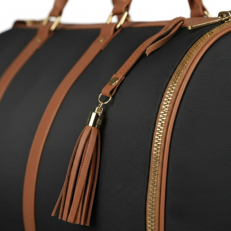 Bolso De Mano Para Viaje Plegable Equipaje Traje De Cuero Pu