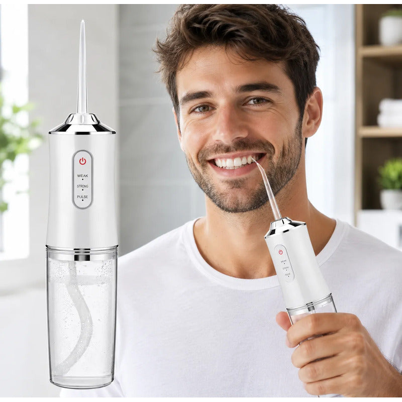 Irrigador Bucal Portátil Limpieza Dental Recargable 4 En 1 Blanco