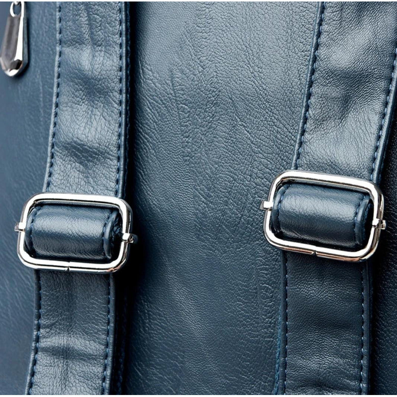 Mochila Cartera Bolso Antirrobo Eco Cuero Moda Dama Numérica