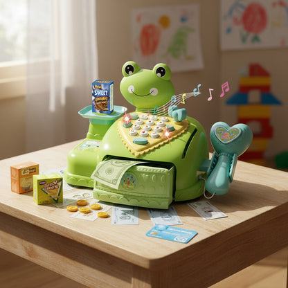 Juguete Caja Registradora Para Niños Con Música Y Luz Rana Rana