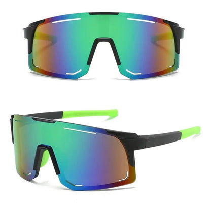 Lentes De Ciclismo Deporte Polarizados Protección Uv Unisex  Tornasolado Verde Y Negro