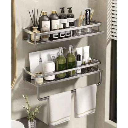 Estante Organizador De Baño Y Cocina Dos Pisos Ducha Repisa Negro
