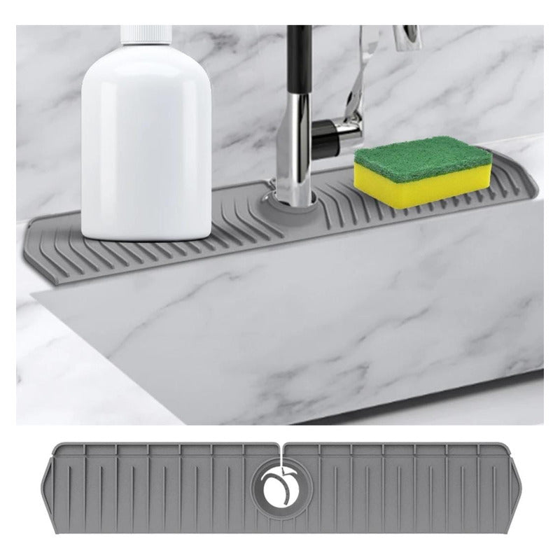 Alfombrilla De Silicona Escurridor De Agua Grifo Cocina Baño