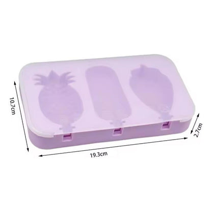 Molde De Silicona Para Paletas De Helado 3 Espacios Variado