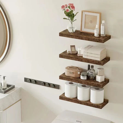 Estante Flotante De Madera Repisa X2 Und Decoracion Pared Madera