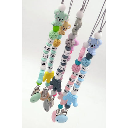 Soporte Cadena Para Chupete Silicona Chupetero Koala Bebé